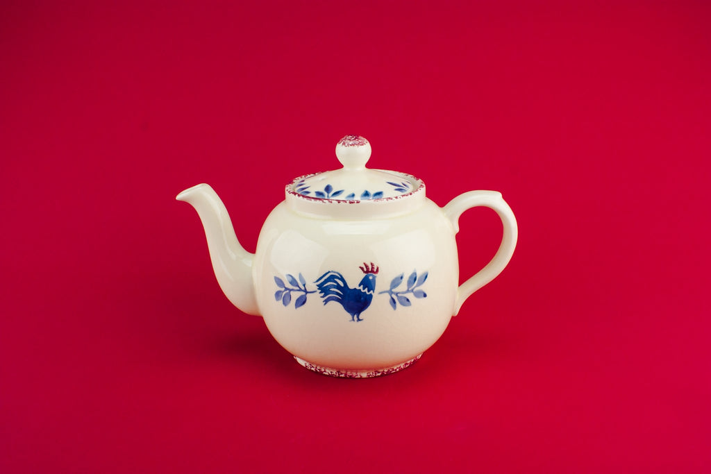 Cockerel pottery teapot