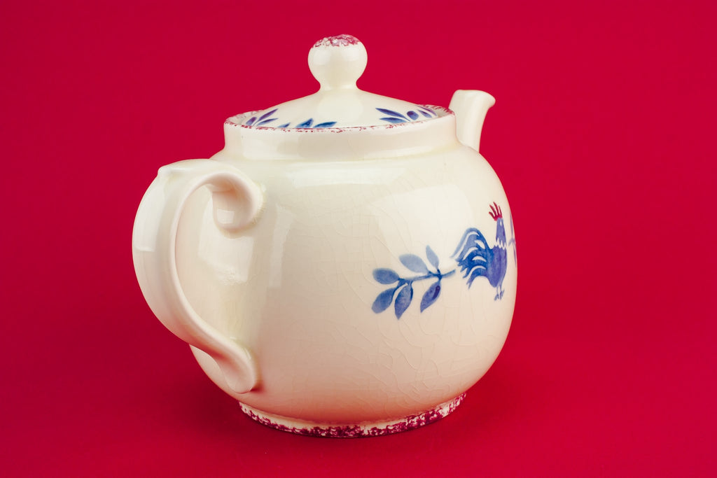 Cockerel pottery teapot