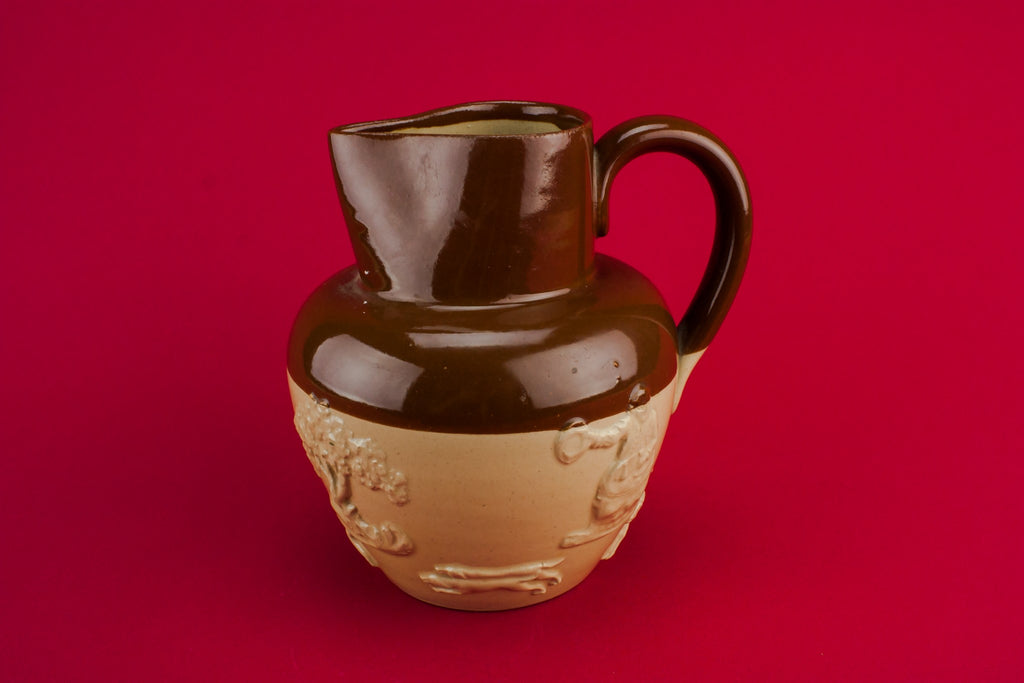 Brown stoneware jug