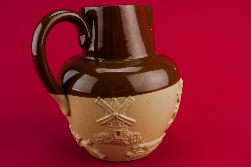 Brown stoneware jug