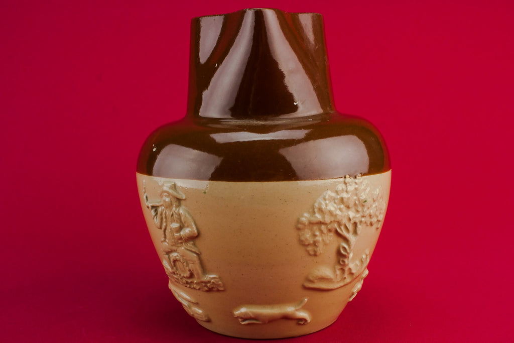 Brown stoneware jug