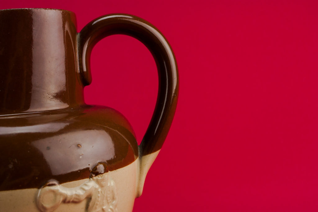 Brown stoneware jug