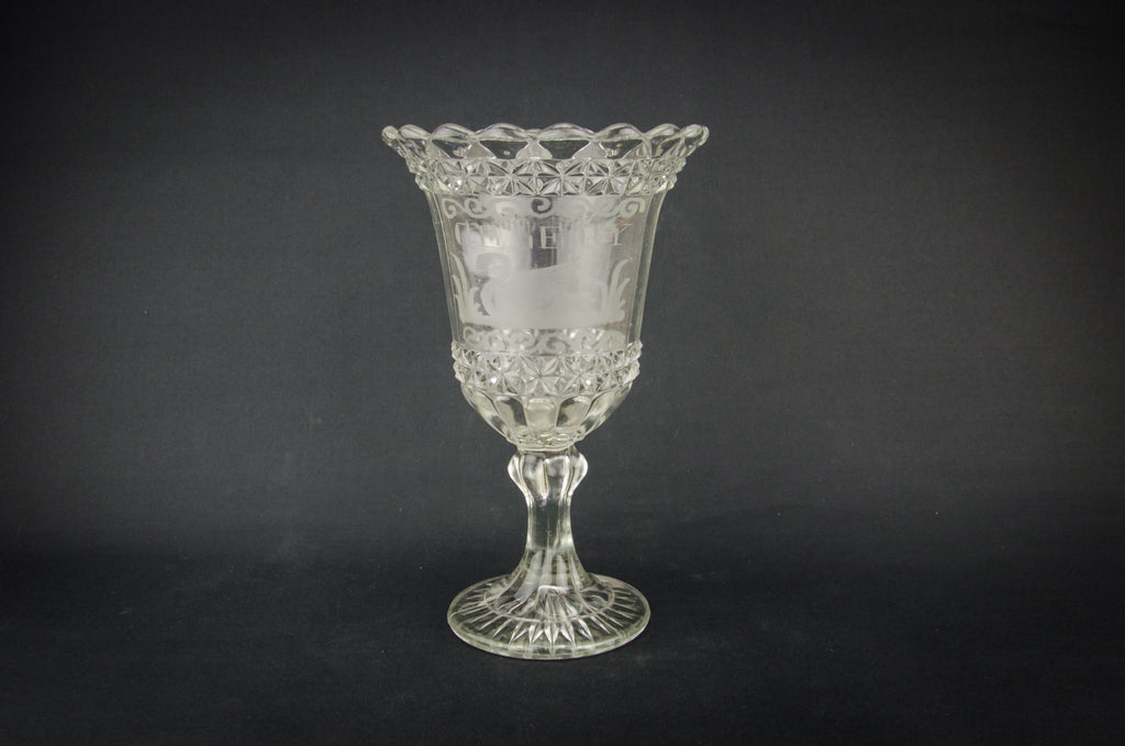 Celery glass serving bowl
