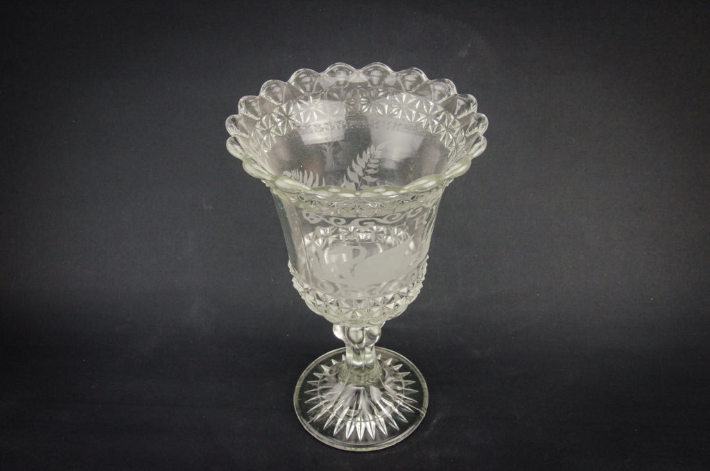 Celery glass serving bowl