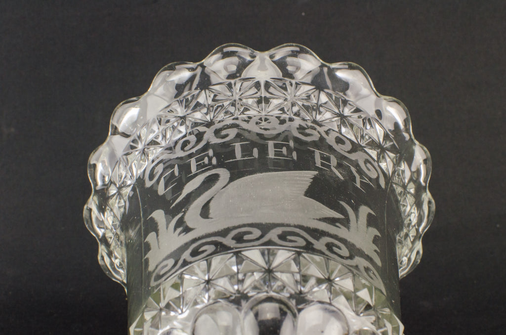 Celery glass serving bowl