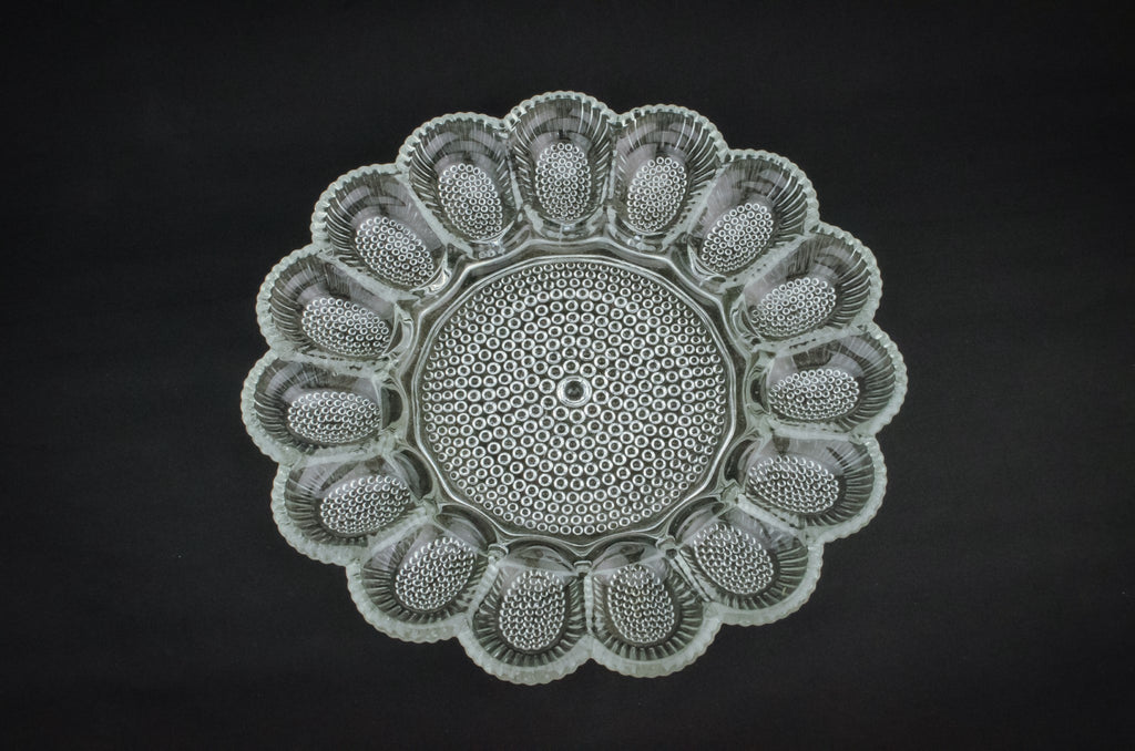 Retro glass serving dish
