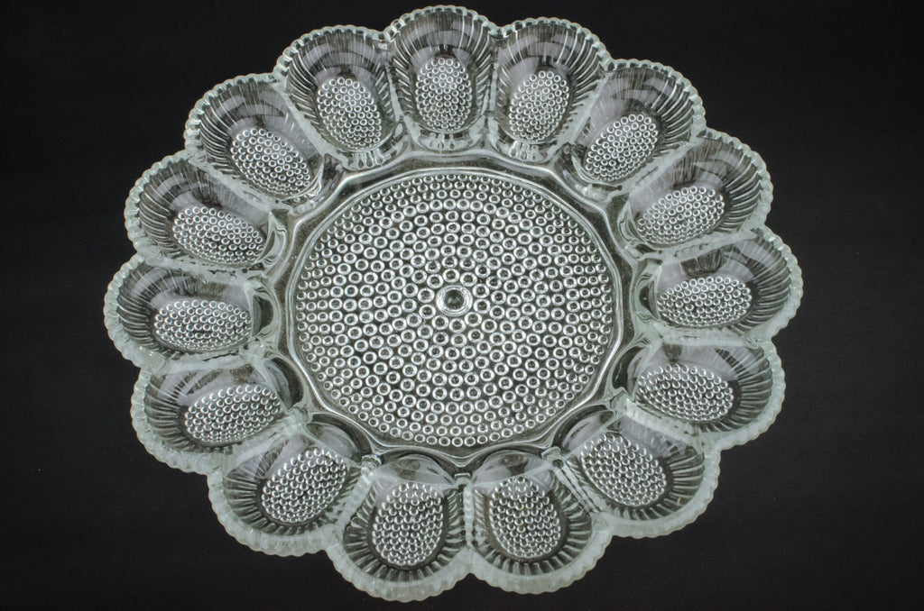 Retro glass serving dish