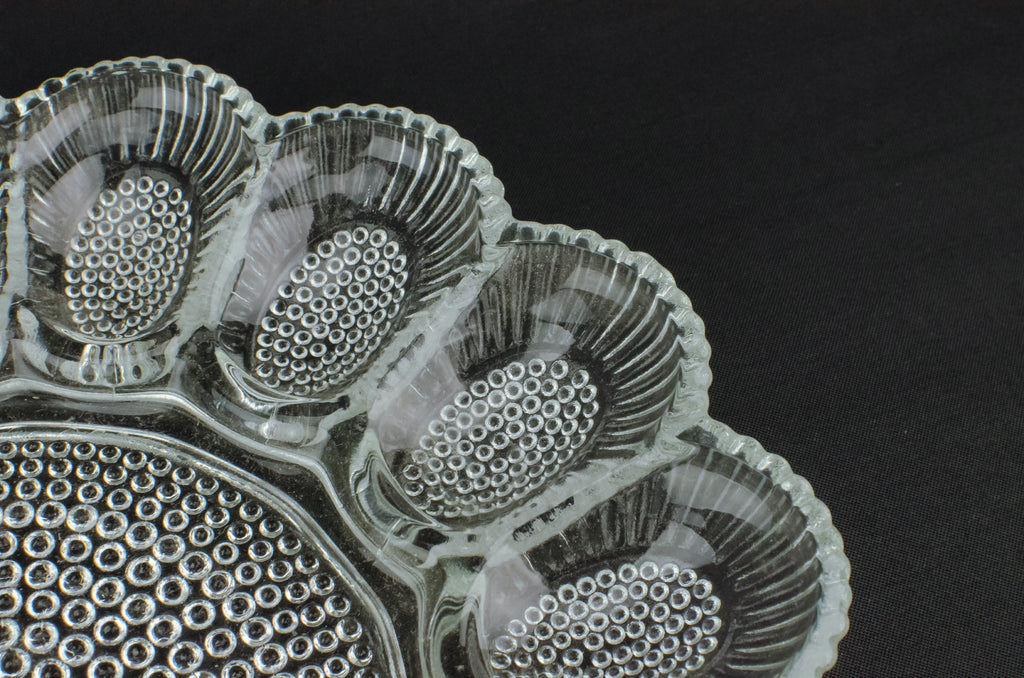 Retro glass serving dish