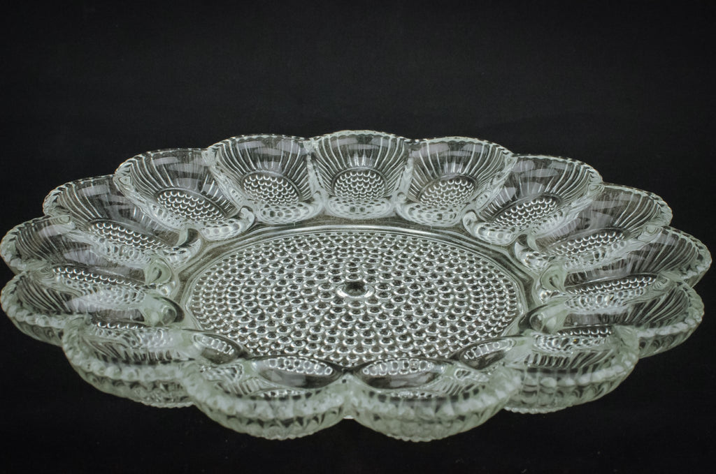 Retro glass serving dish
