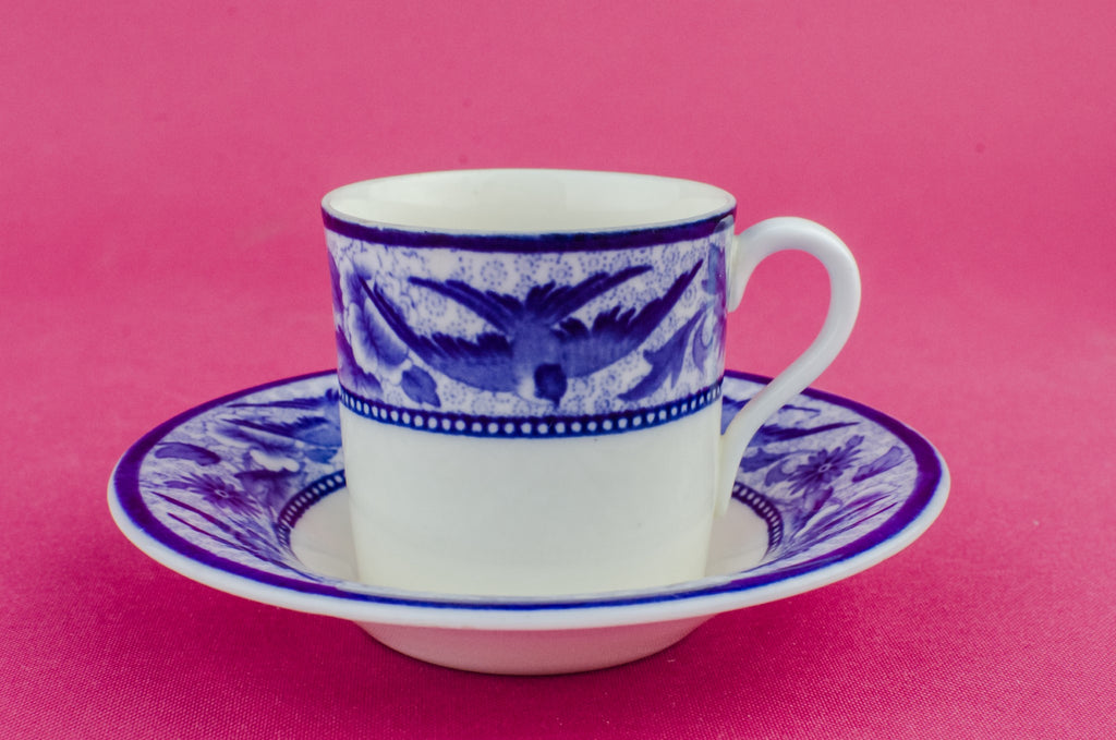 Blue bone china coffee cup
