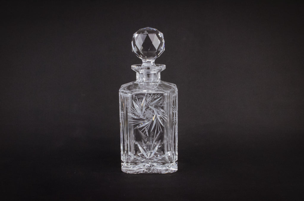 Cut glass whisky decanter