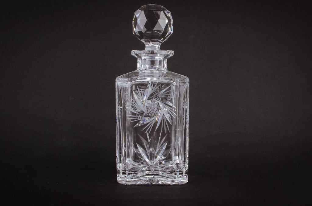 Cut glass whisky decanter