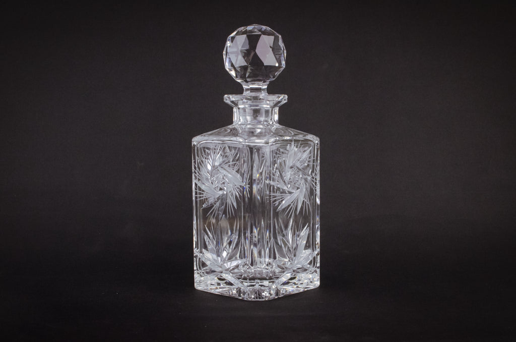 Cut glass whisky decanter