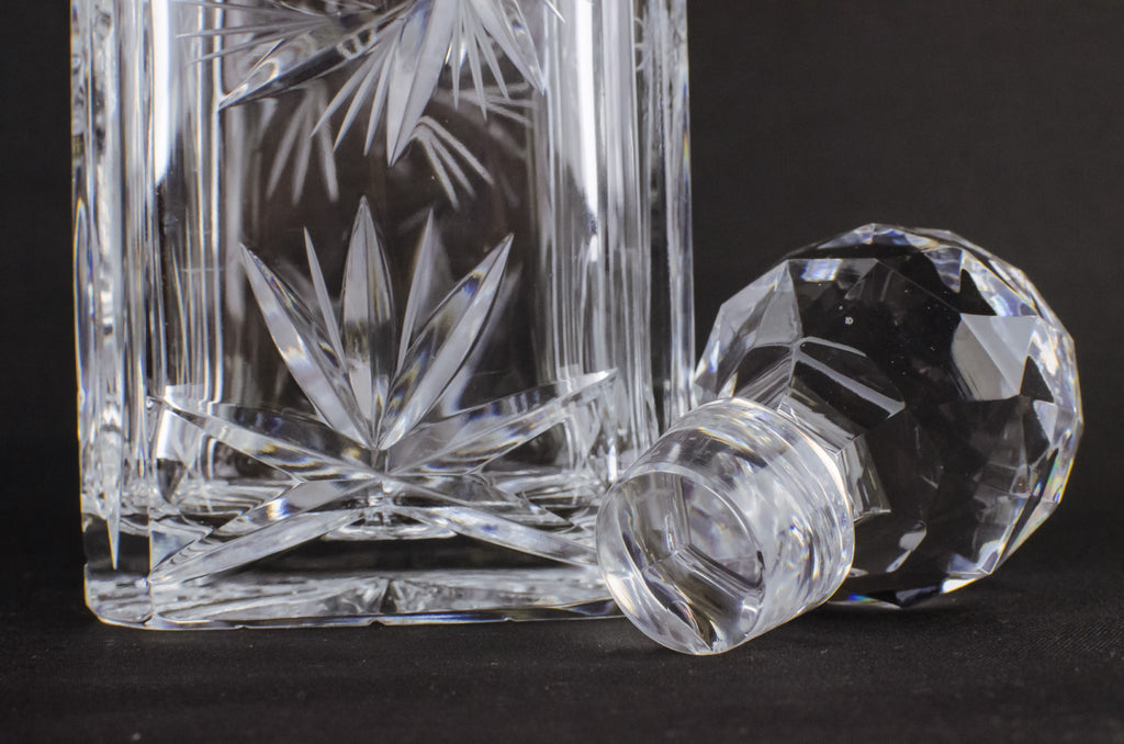 Cut glass whisky decanter