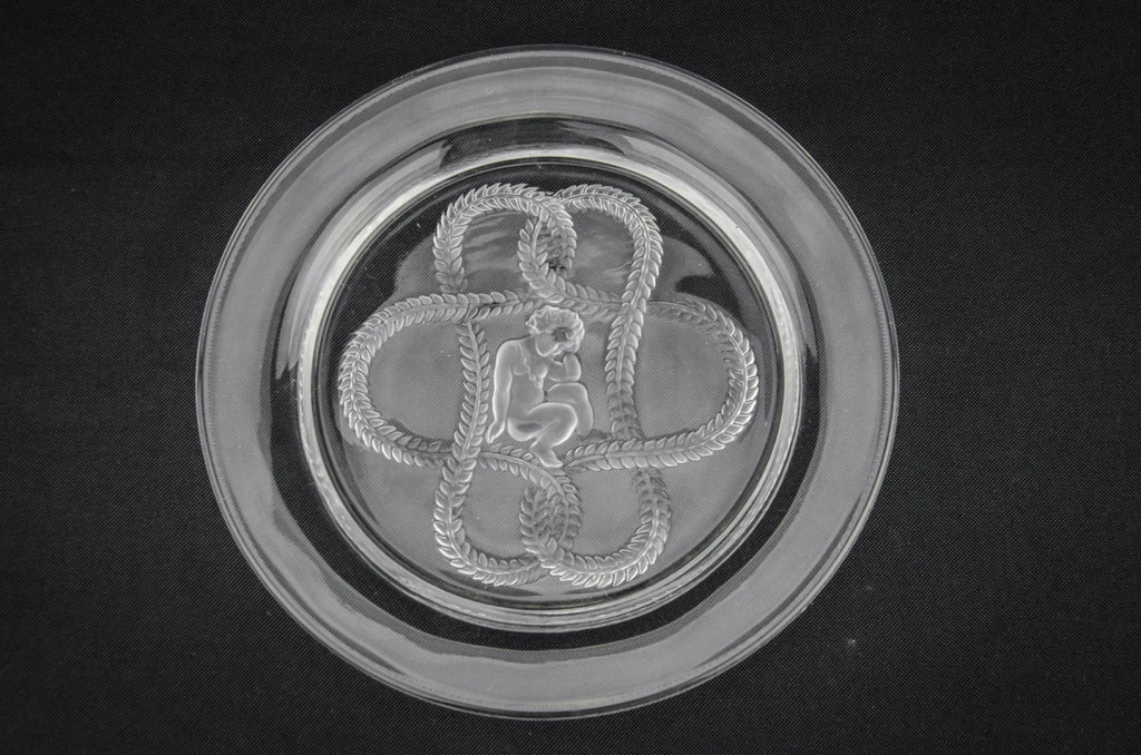 Pressed glass serving dish