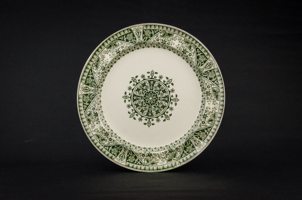 2 pottery dinner plates