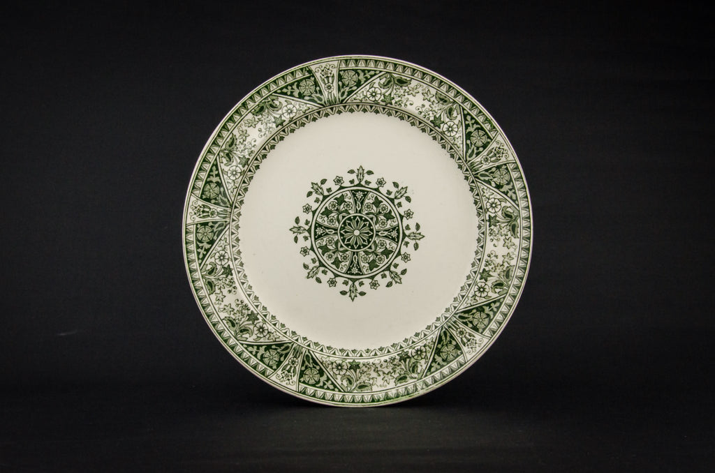 2 pottery dinner plates