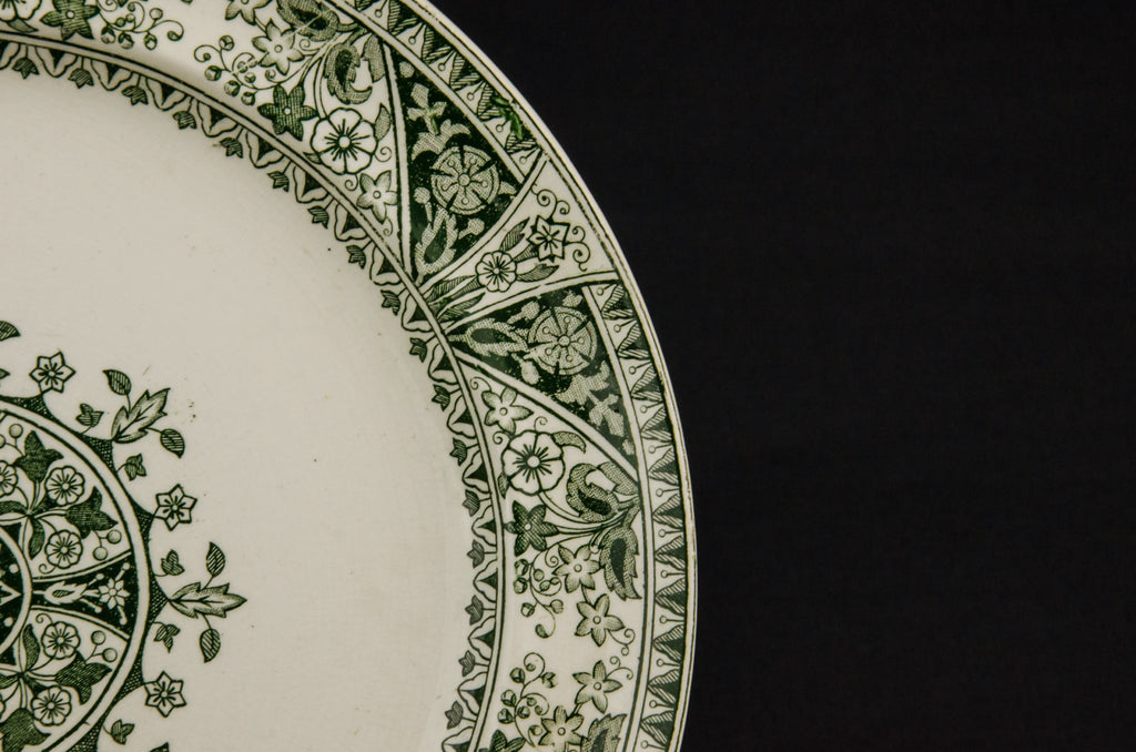 2 pottery dinner plates