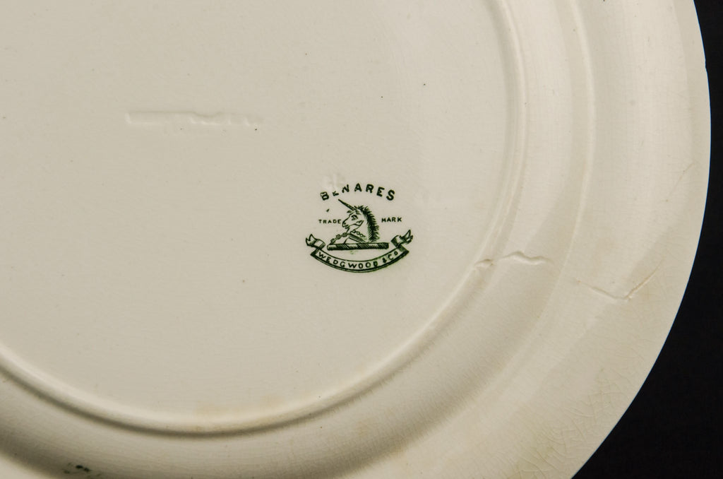 2 pottery dinner plates