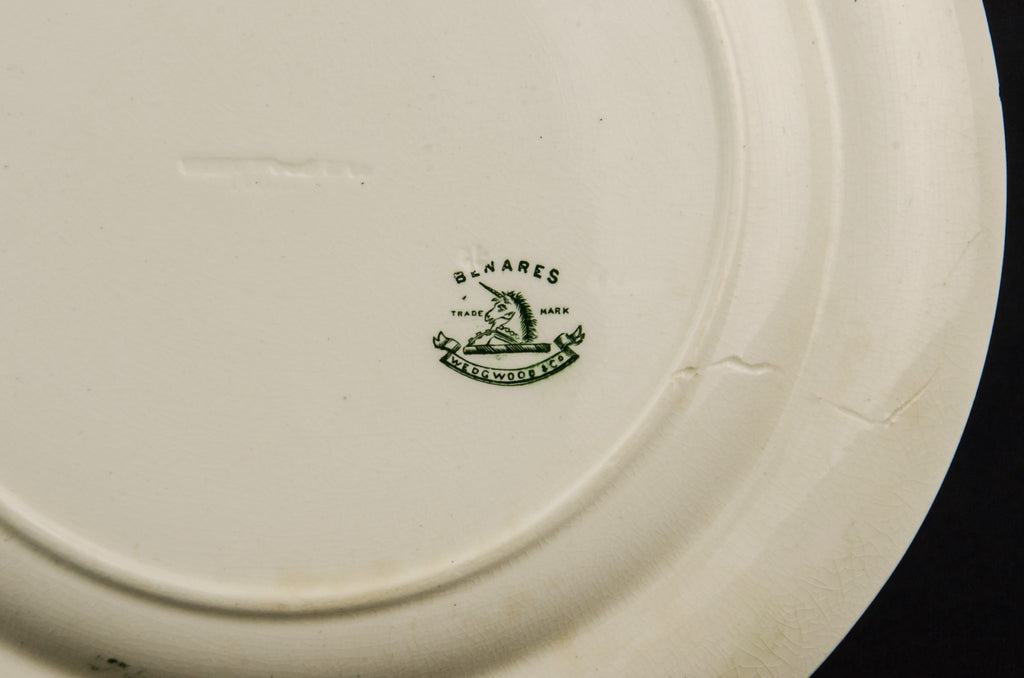 2 pottery dinner plates
