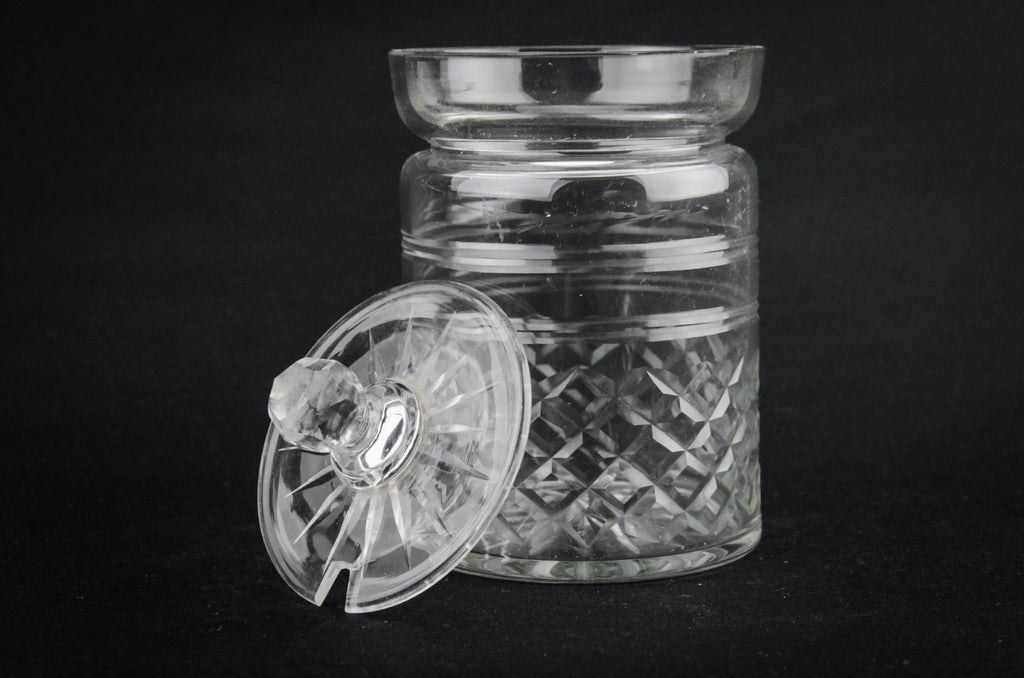 Glass condiment pot