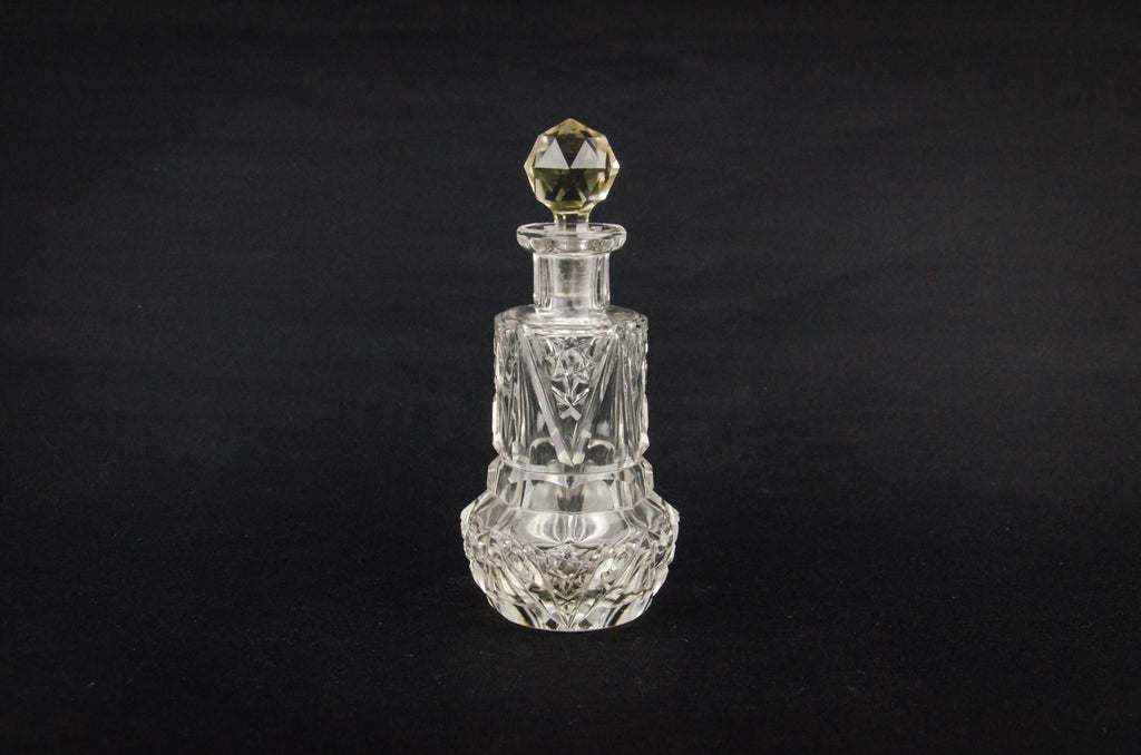 Cut glass perfume bottle