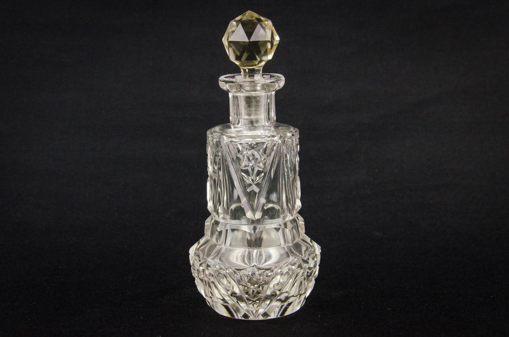 Cut glass perfume bottle
