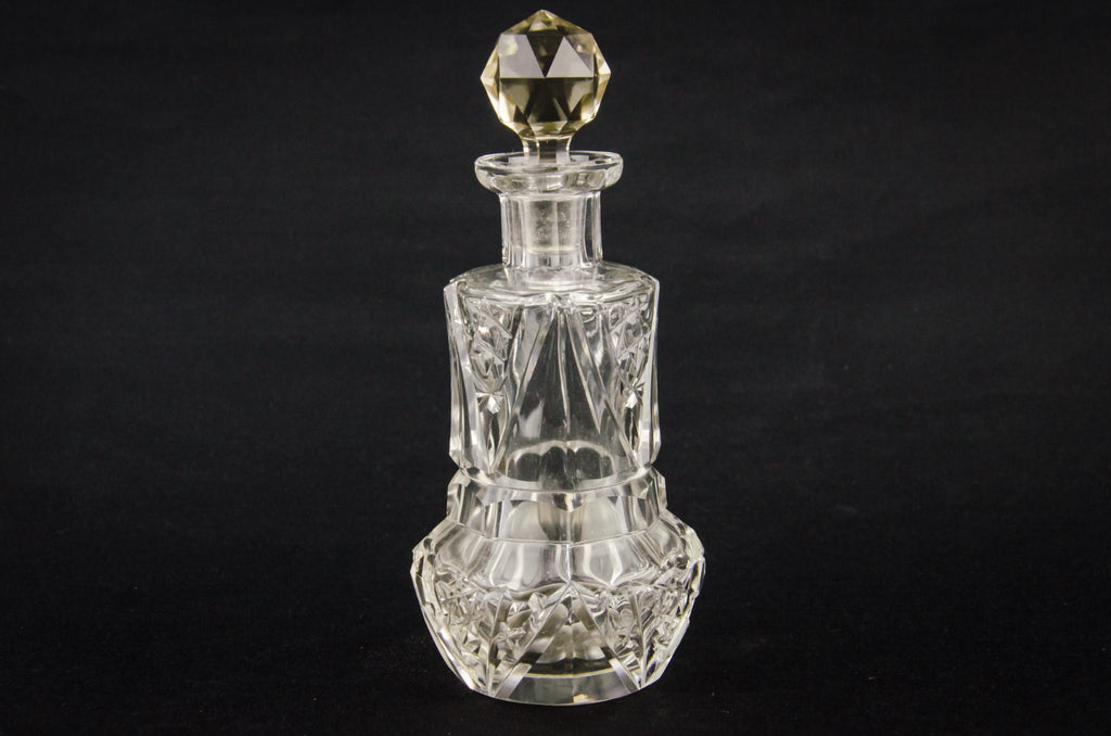 Cut glass perfume bottle