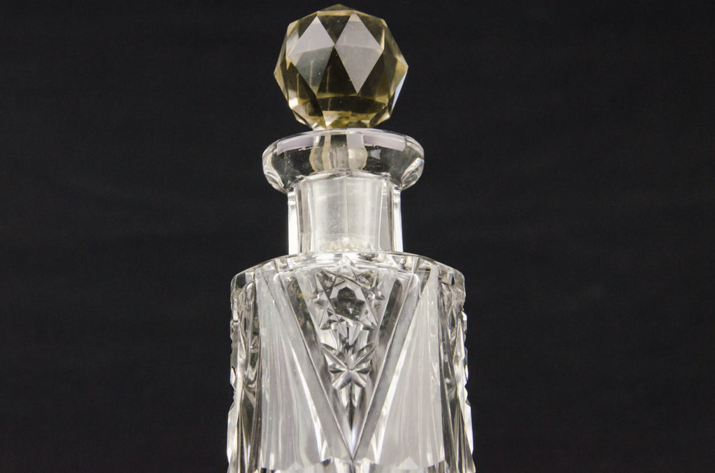 Cut glass perfume bottle