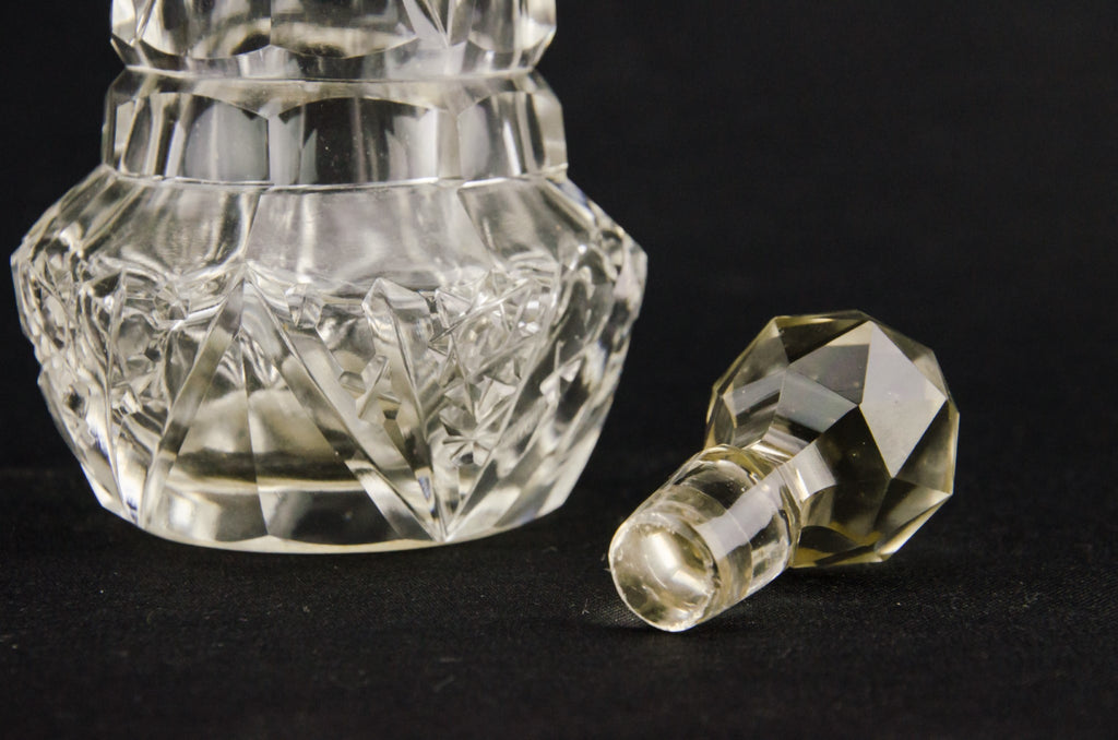 Cut glass perfume bottle