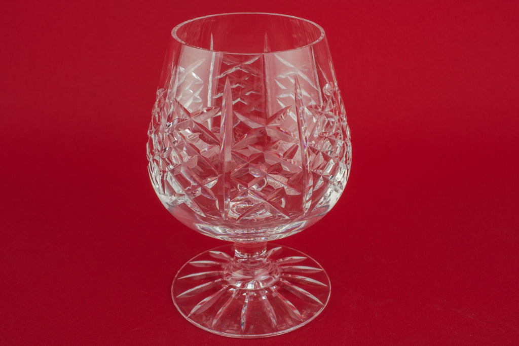 2 crystal brandy glasses