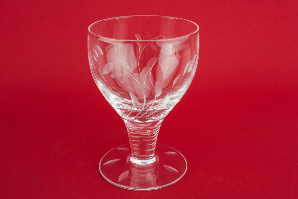 4 crystal wine glasses