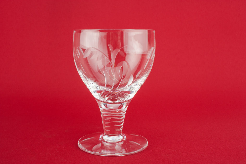 4 crystal wine glasses
