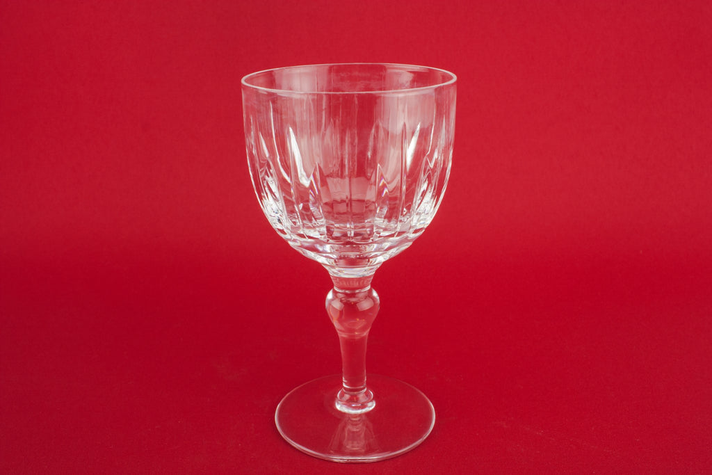 6 crystal wine glasses