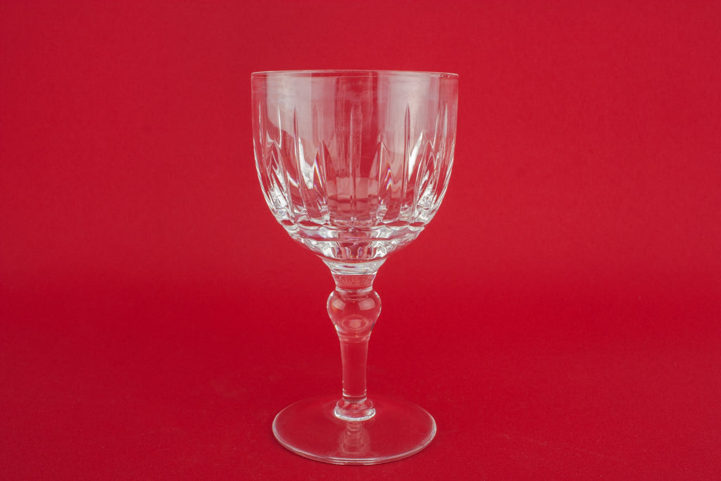 6 crystal wine glasses