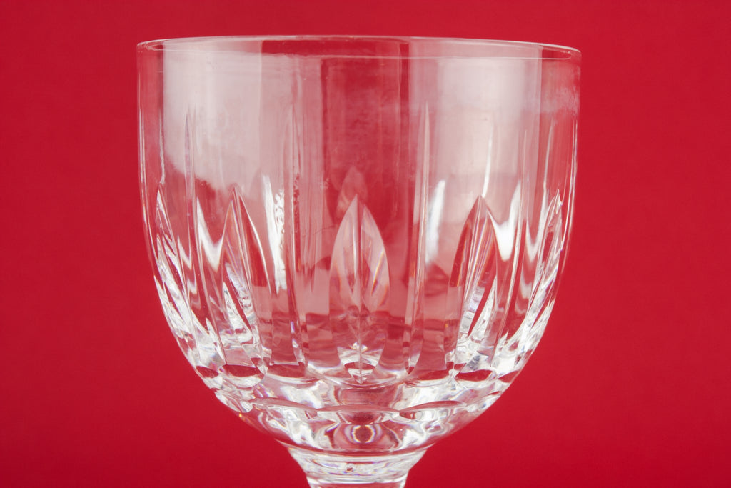 6 crystal wine glasses