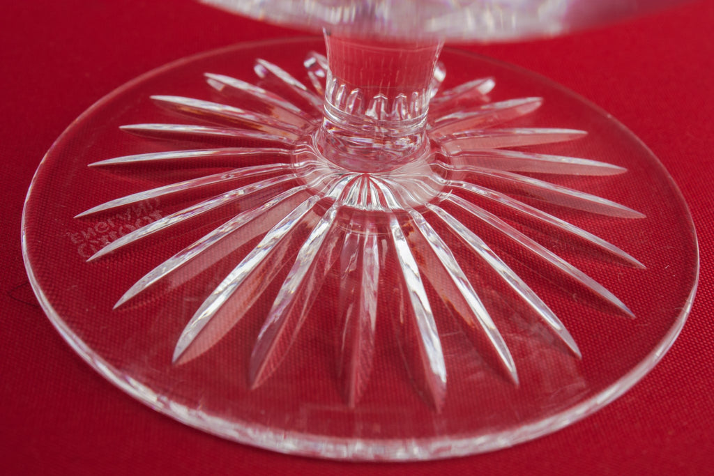 6 cut glass whisky glasses