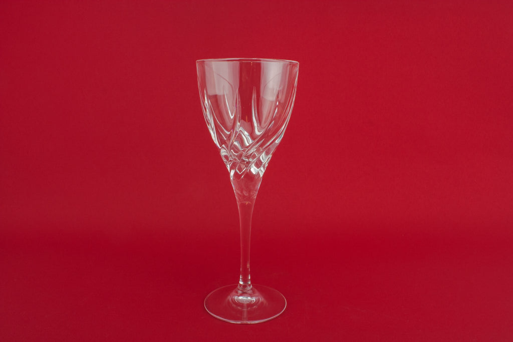 4 crystal wine glasses