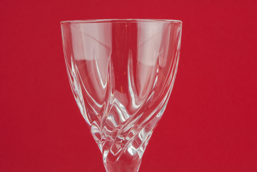4 crystal wine glasses