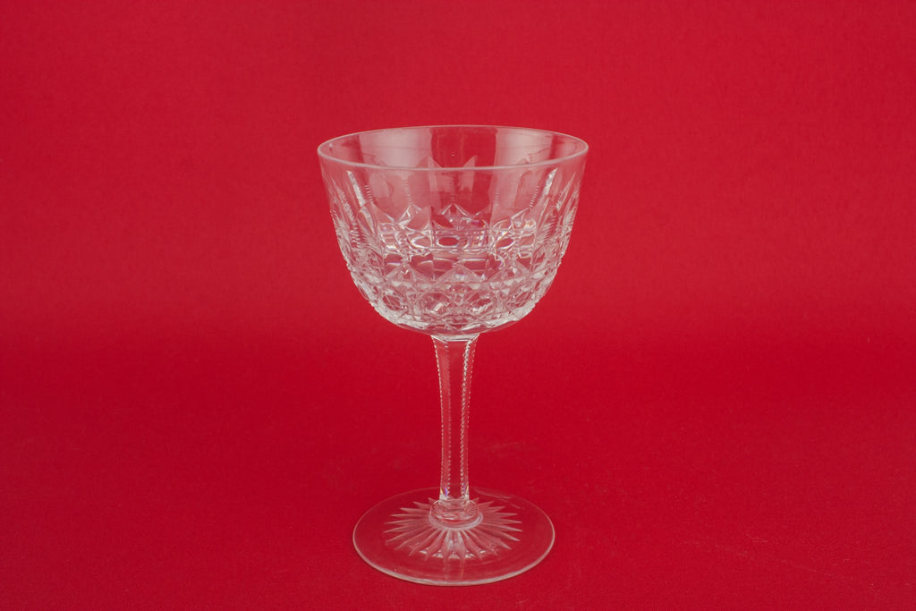 3 cut dessert wine glasses