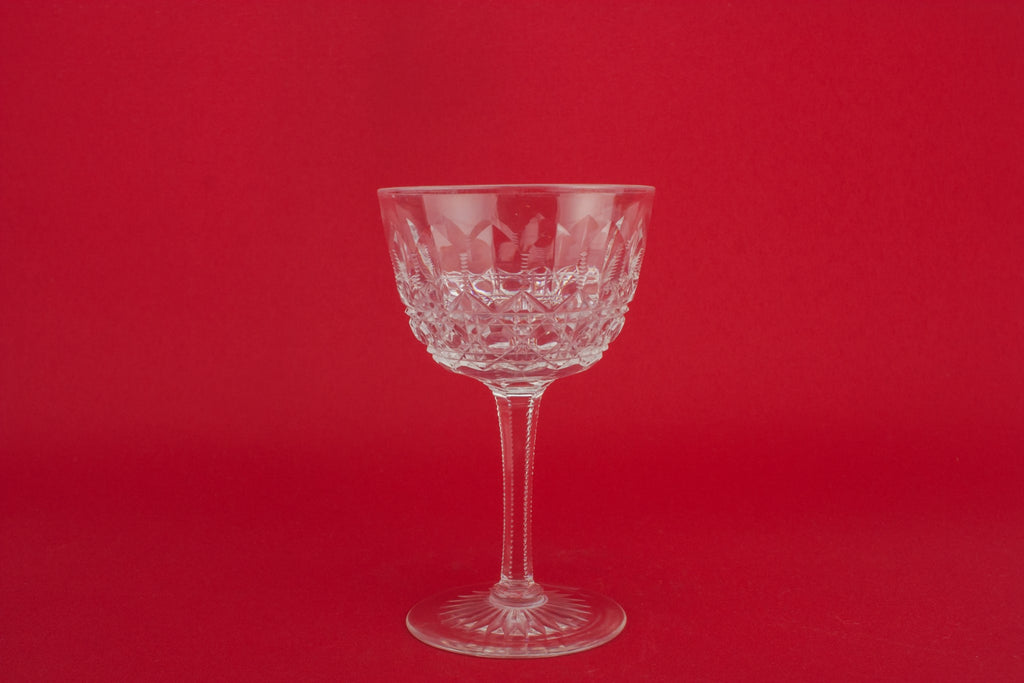3 cut dessert wine glasses