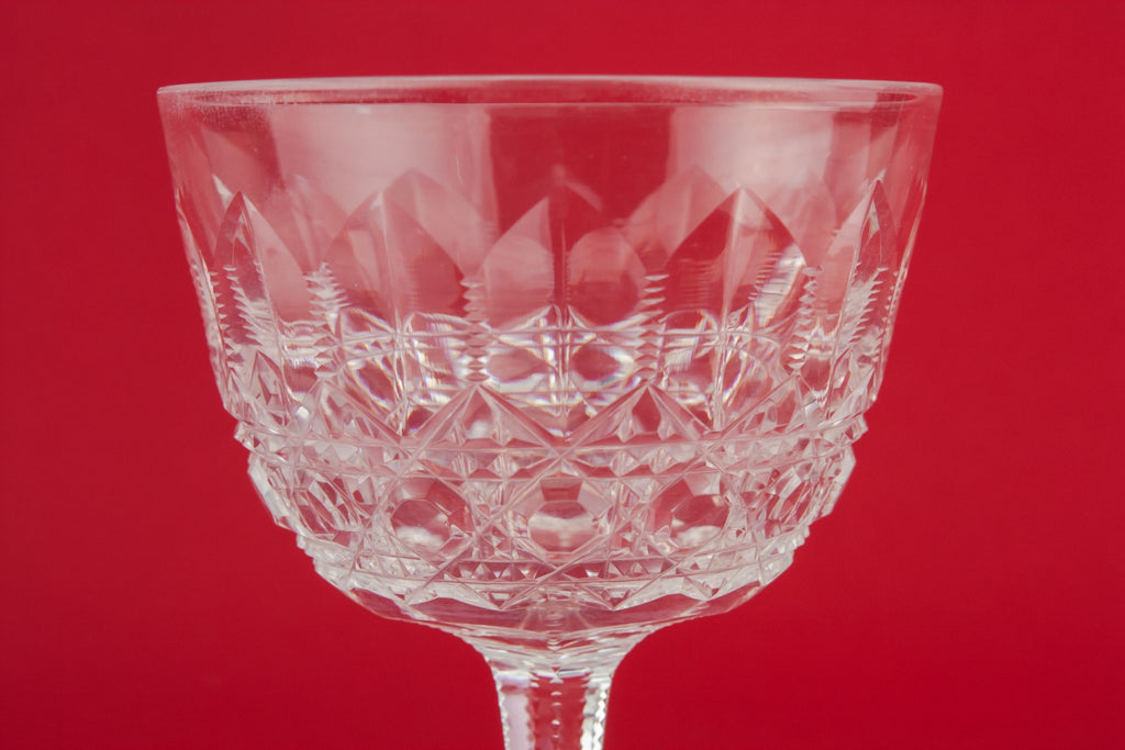 3 cut dessert wine glasses