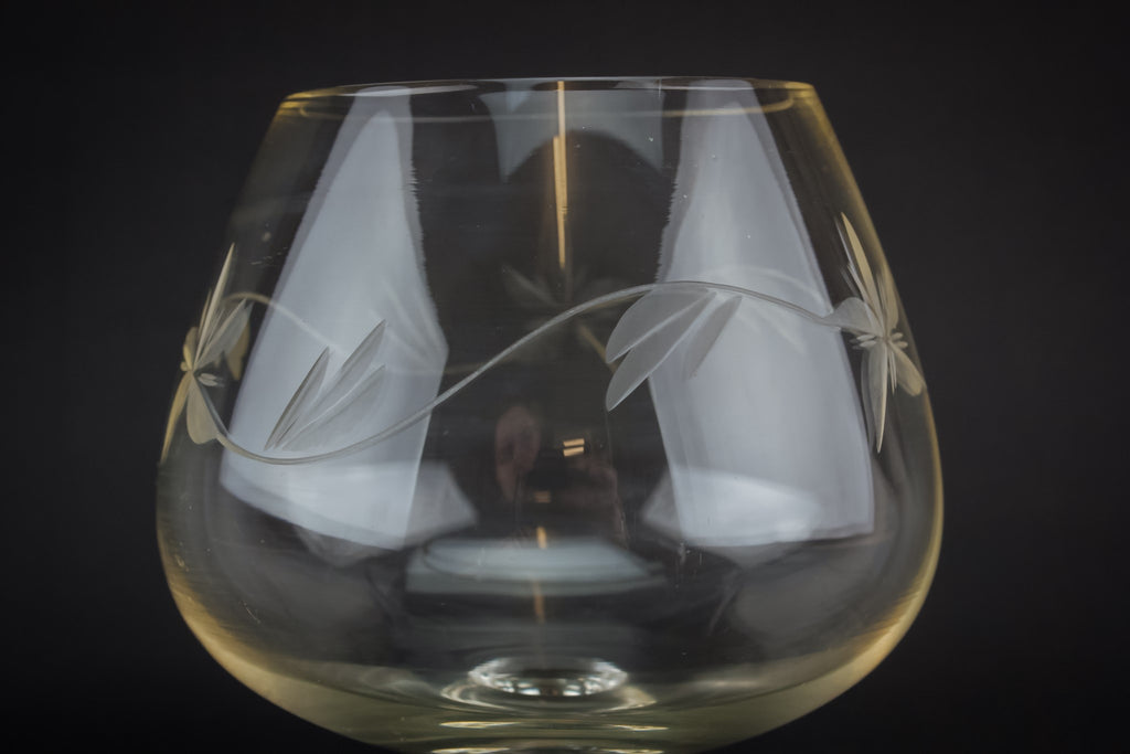 6 engraved whisky glasses