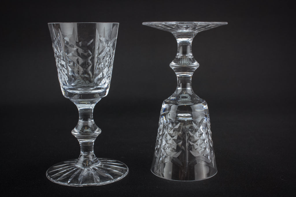4 cut glass shot glasses