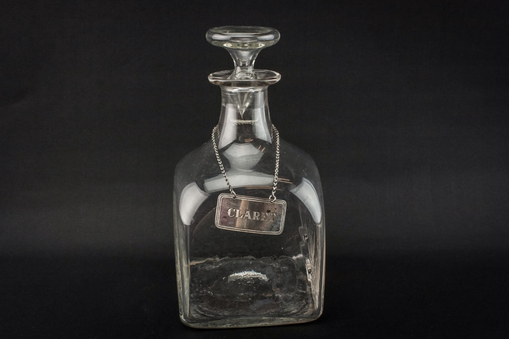 Blown glass square decanter