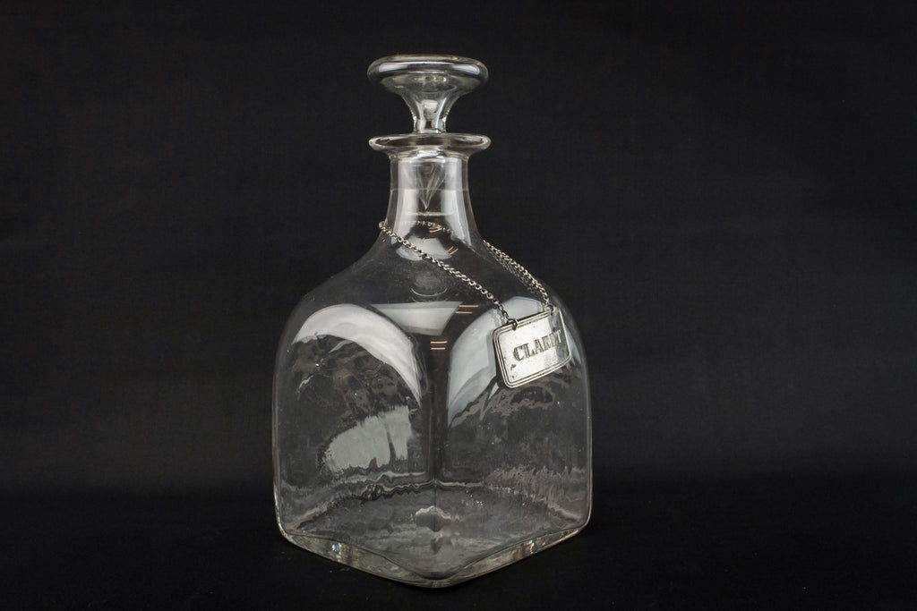 Blown glass square decanter