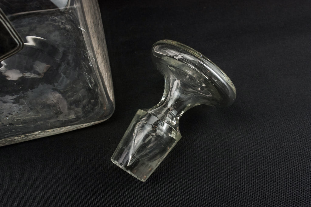 Blown glass square decanter