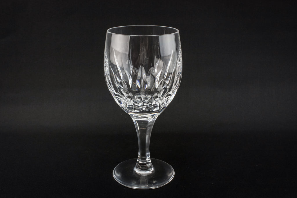 6 crystal wine glasses