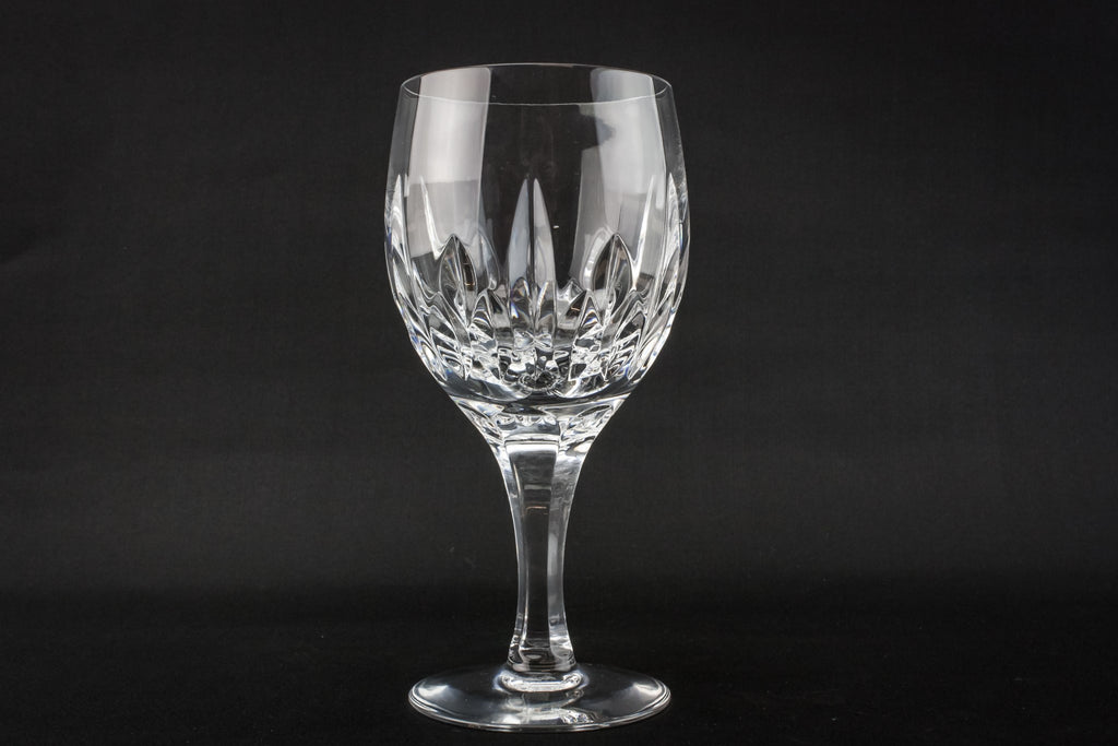 6 crystal wine glasses