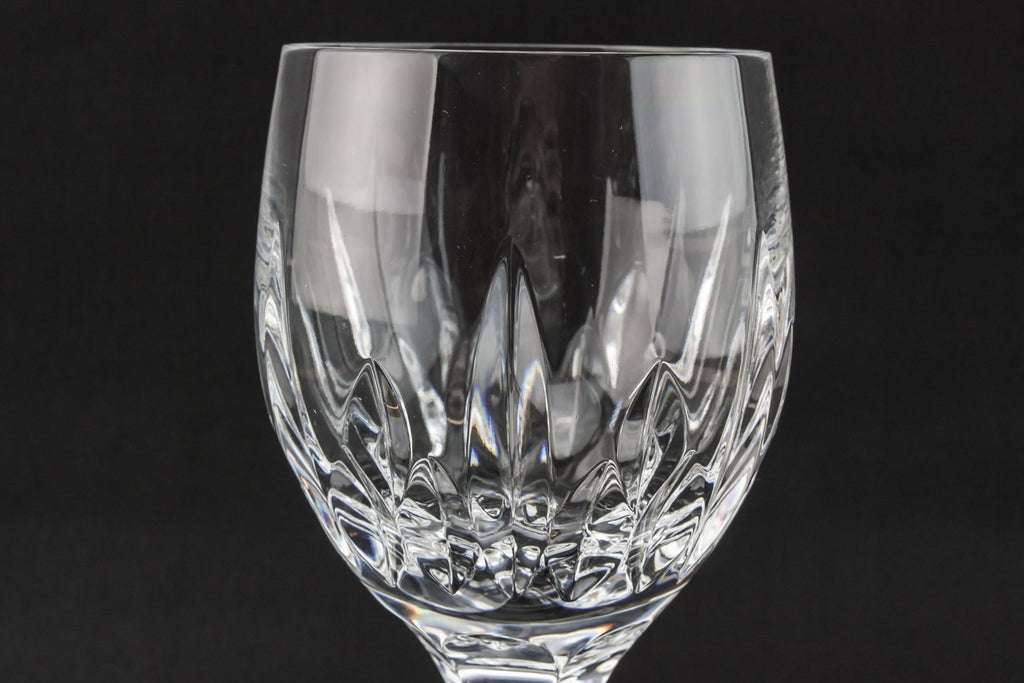 6 crystal wine glasses